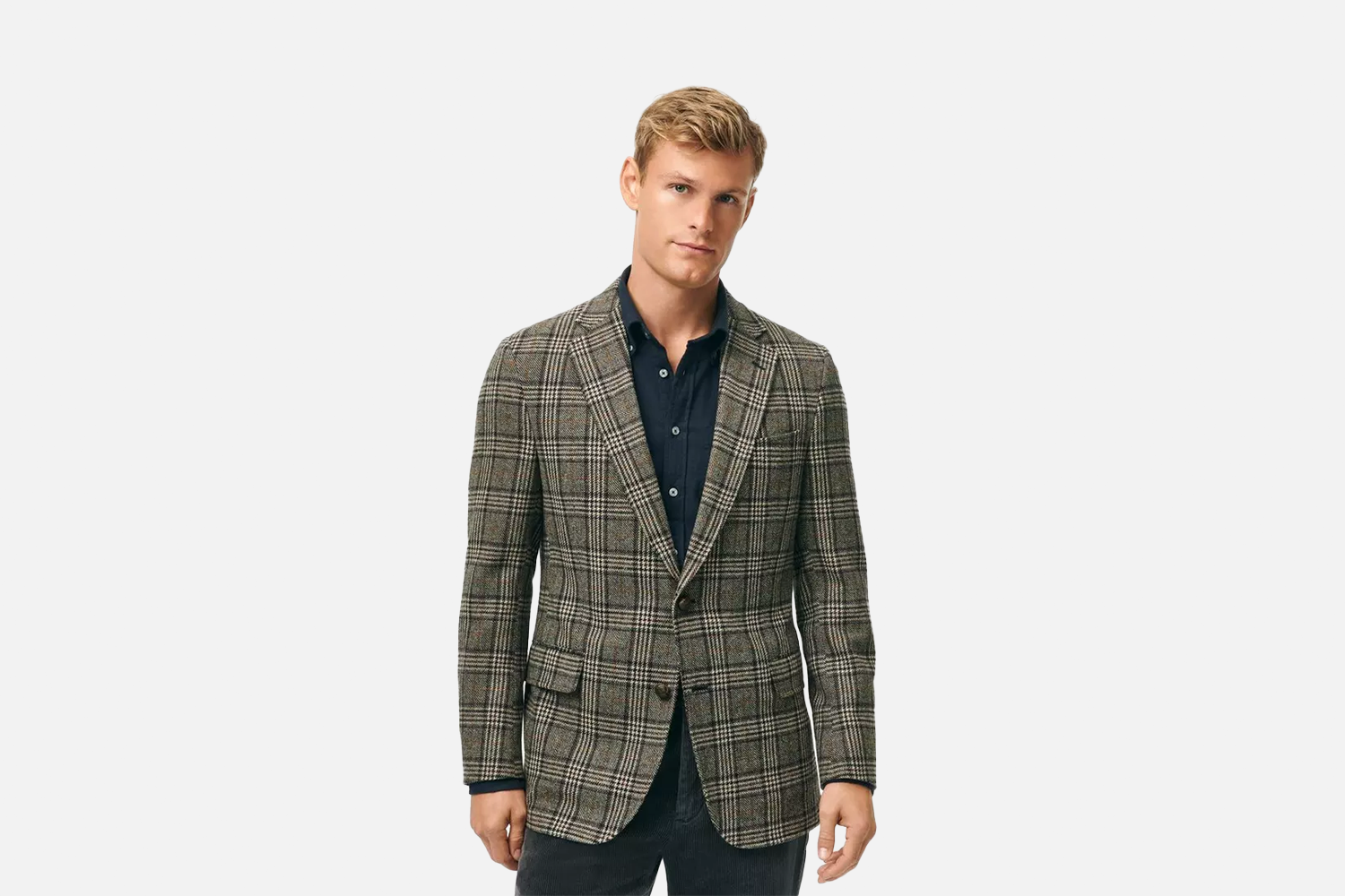 Brooks Brothers Classic Fit Wool 1818 Sport Coat in Plaid Tweed