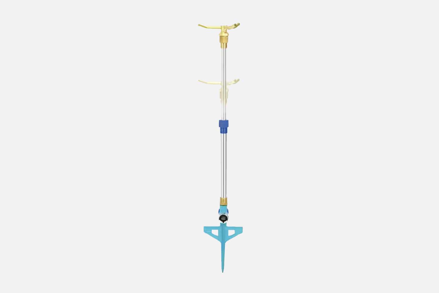 Aqua Joe 360-Degree 3-Arm Brass Rotary Telescoping Sprinkler