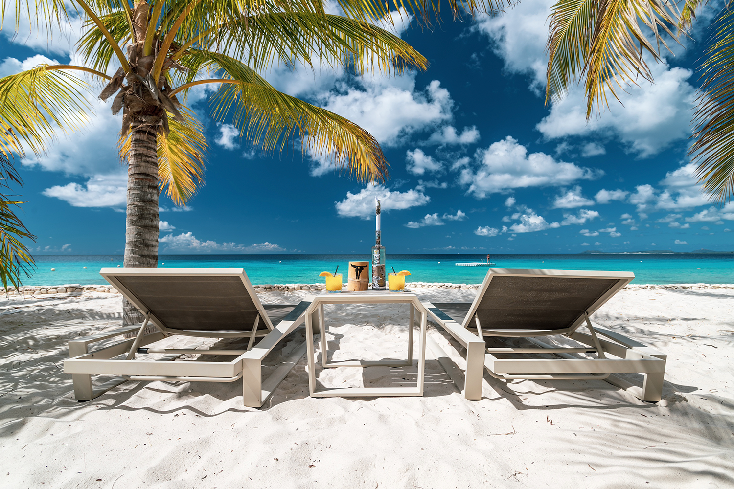 The beach at Delfins Beach Resort