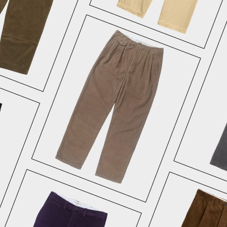 a collage of corduroy pants