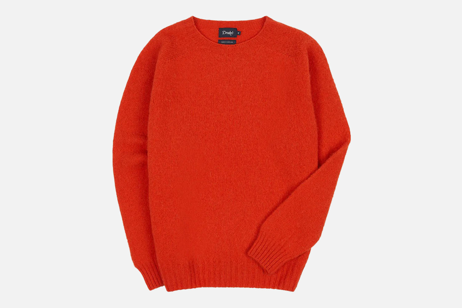 Drake’s Brushed Shetland Crew Neck Jumper