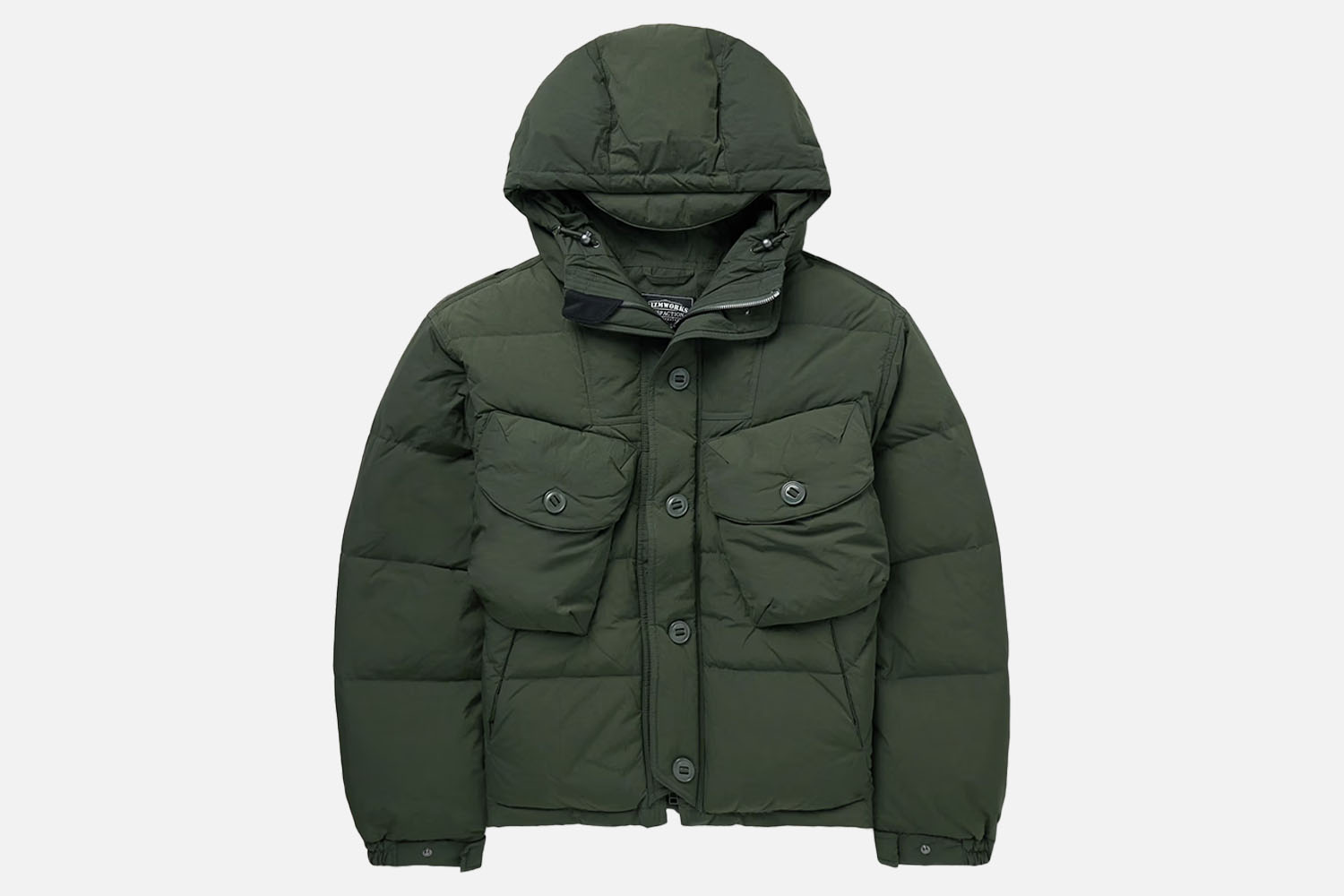 FrizmWORKS Slim-Fit Quilted Nylon Down Hooded Jacket