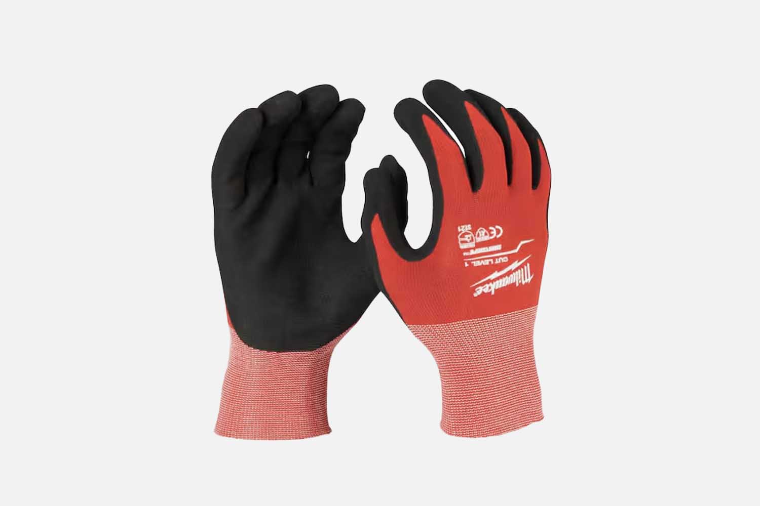 Milwaukee Large Red Nitrile Level 1 Cut Resistant Dipped Work Gloves