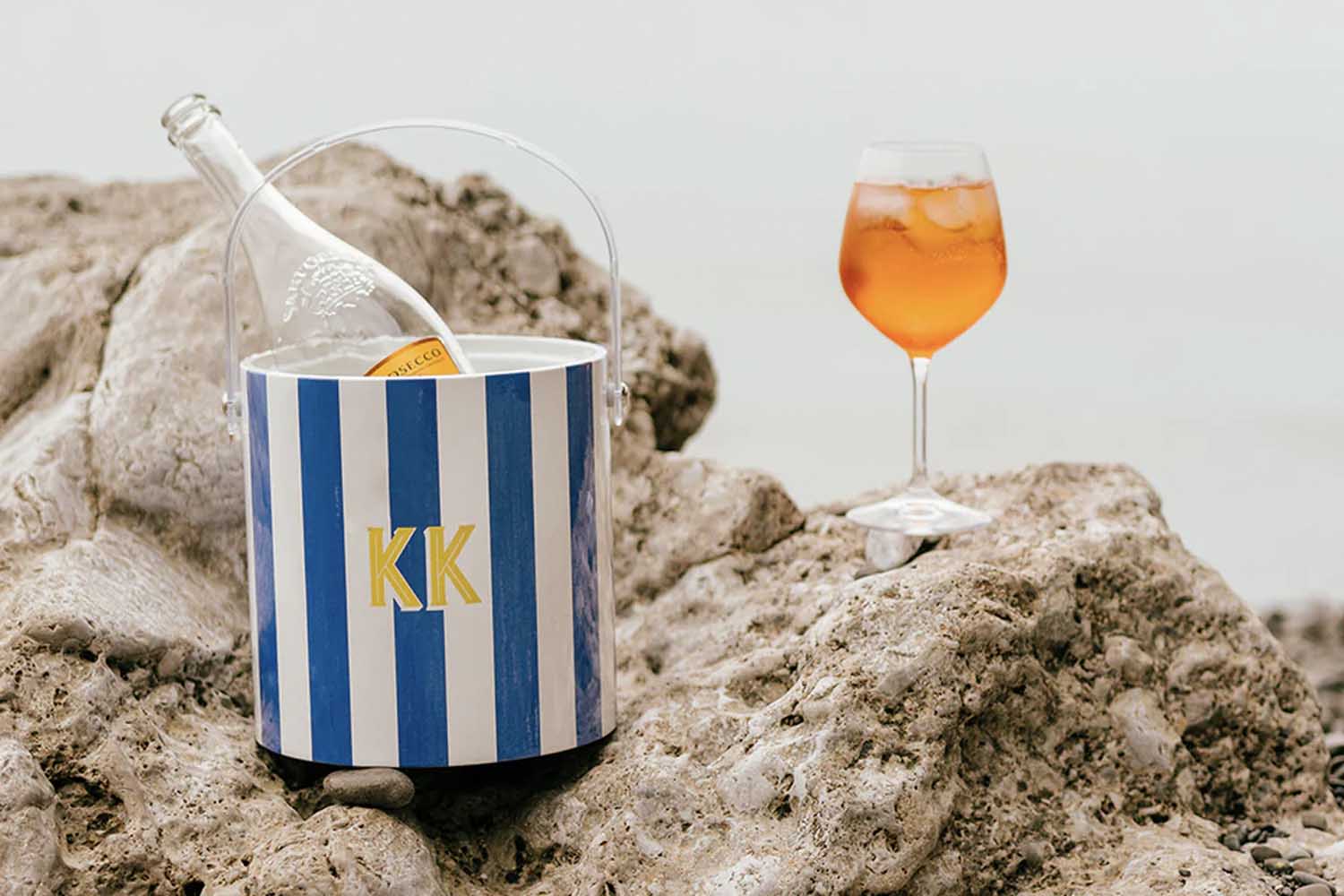 Kate Kime Retro Stripe Ice Bucket