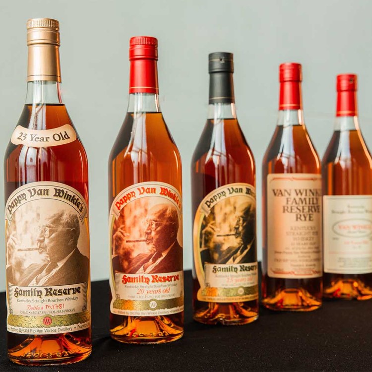 These 6 bottles of Pappy, signed exclusively by Julian Van Winkle III for this year’s auction, could fetch up to $30K at the Art of Bourbon auction on Sept 12.