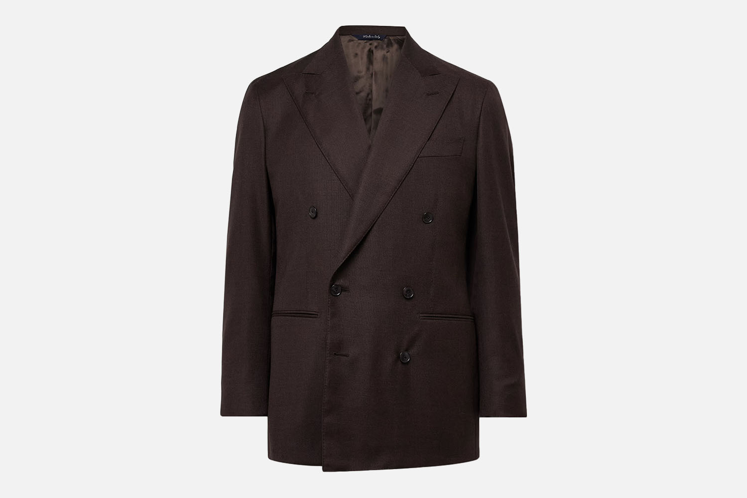 Saman Amel Double-Breasted Wool-Hopsack Blazer