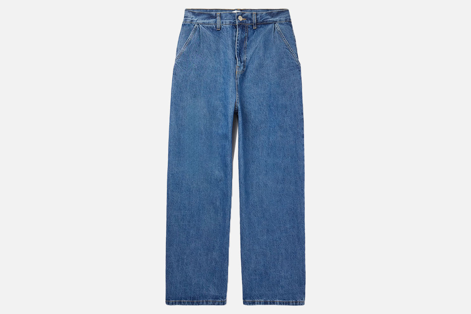 The Frankie Shop Drew Wide-Leg Pleated Jeans