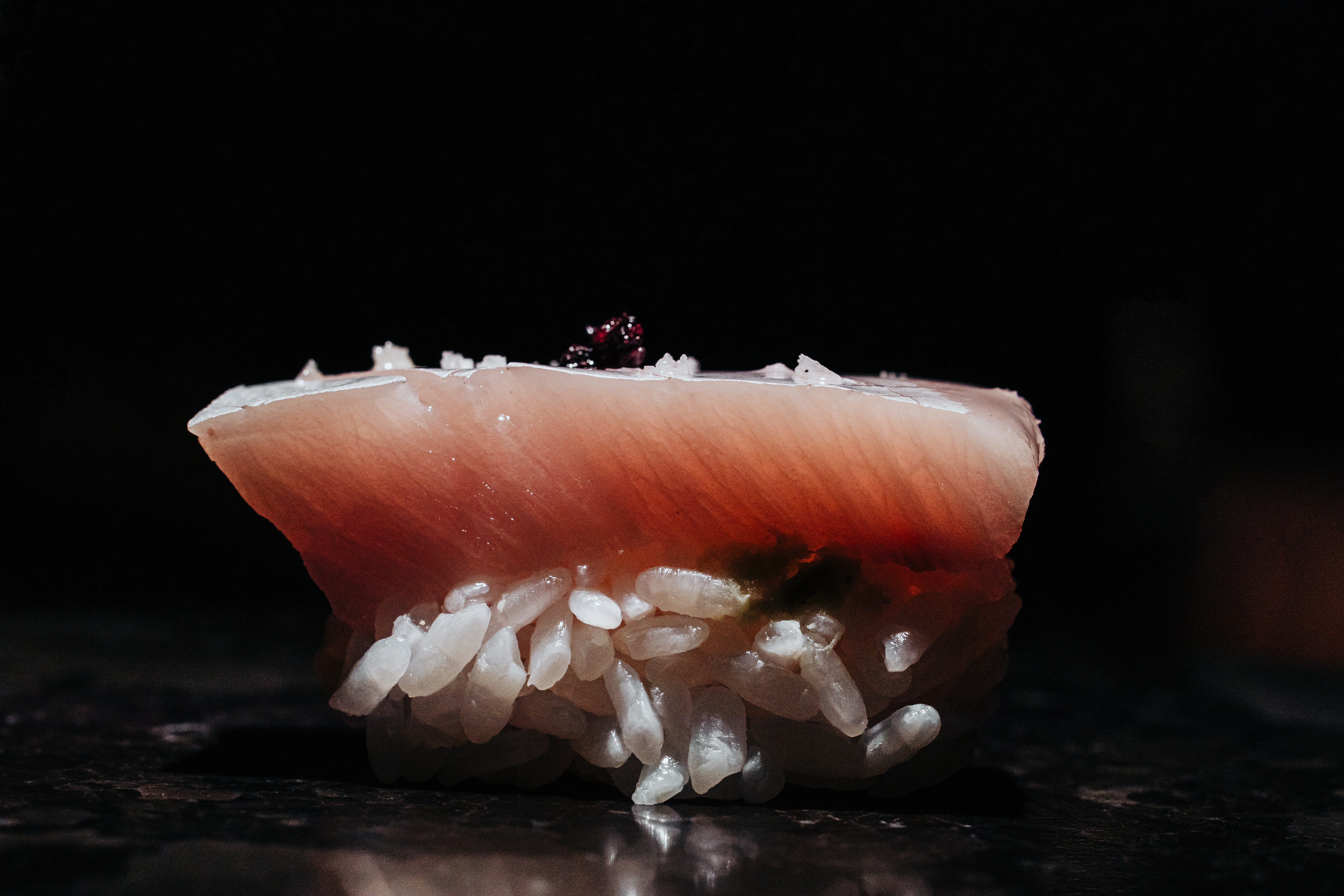 One of the courses on the menu of The Omakase Room