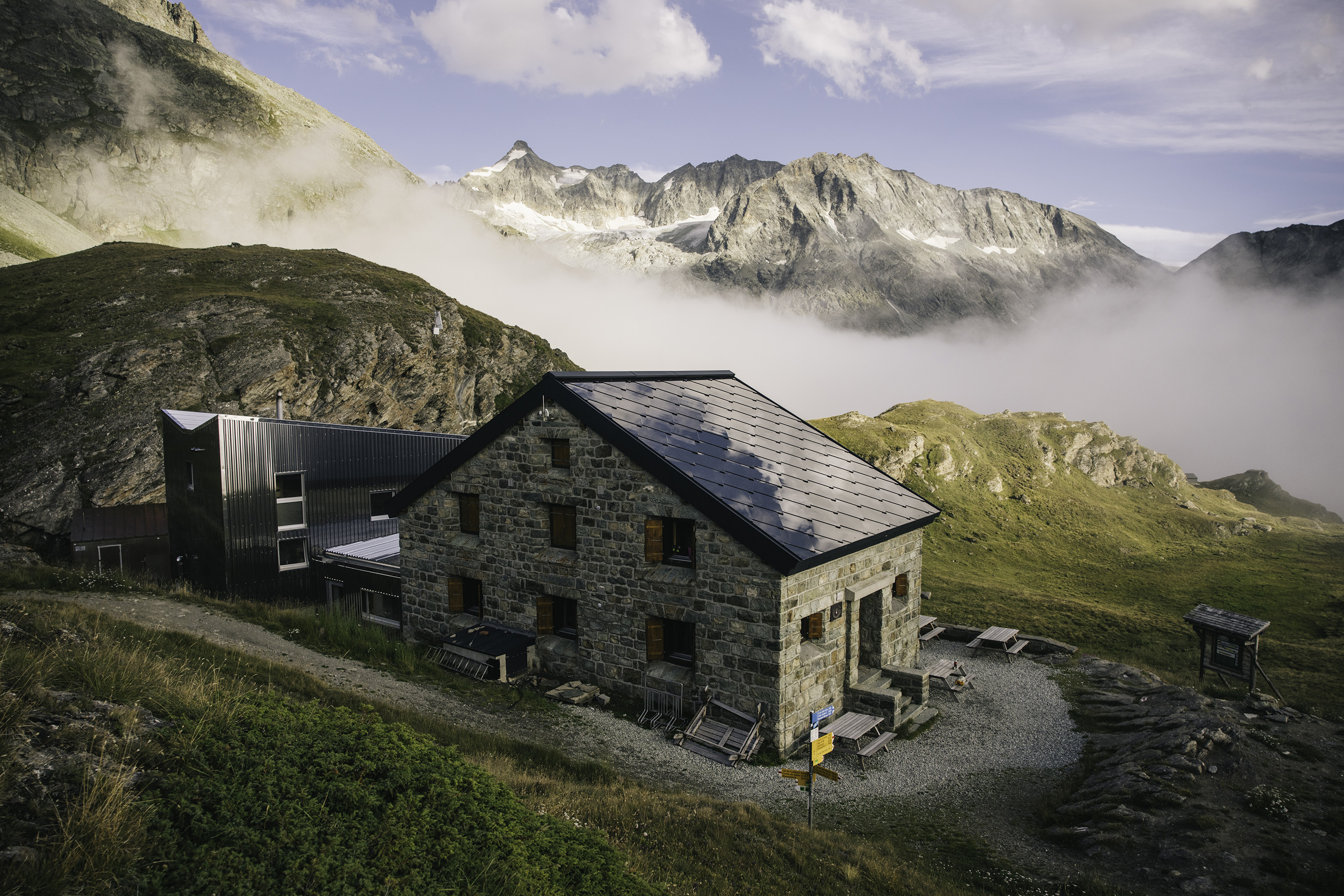 Cabane de Chanrion in the Swiss ALps.