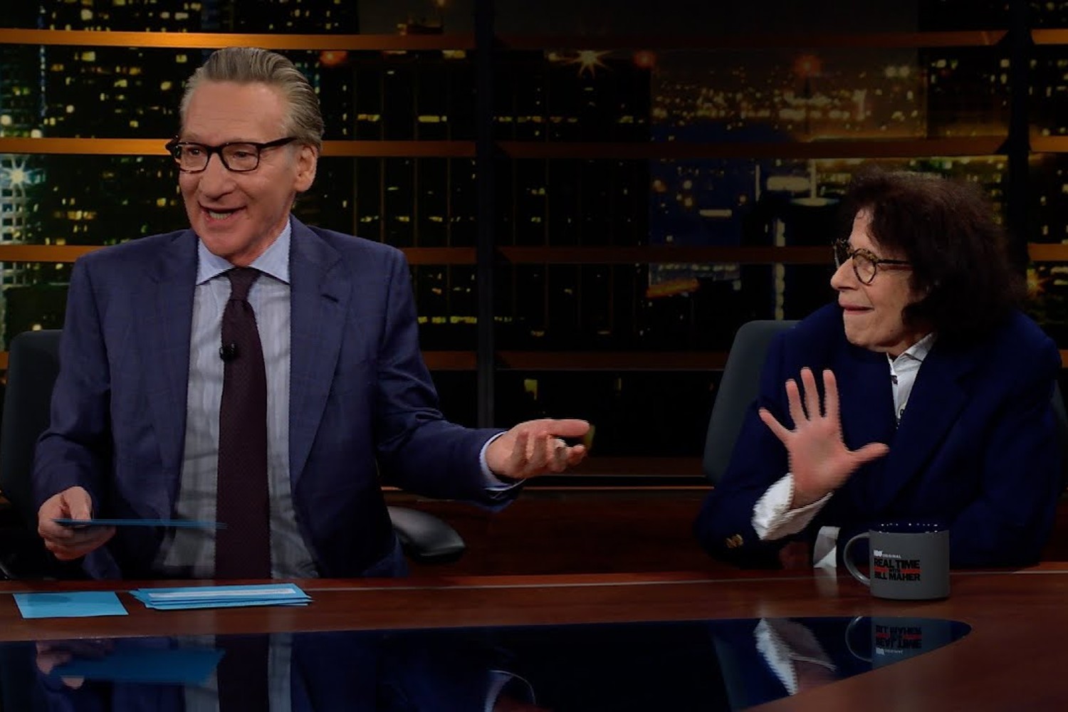 Bill Maher and Fran Lebowitz