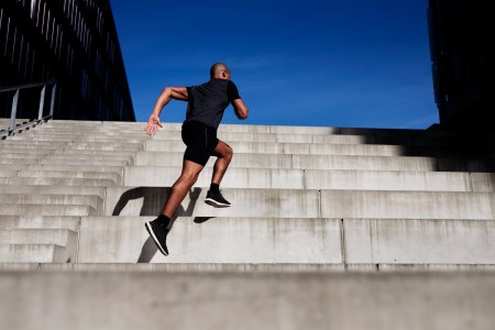 Man on stairs