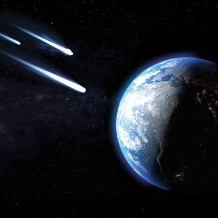 Meteors approaching Earth