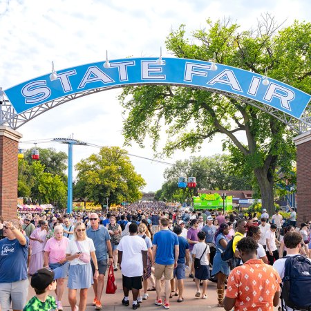 A crowd of people at the Minnesota State Fair on August 24, 2024