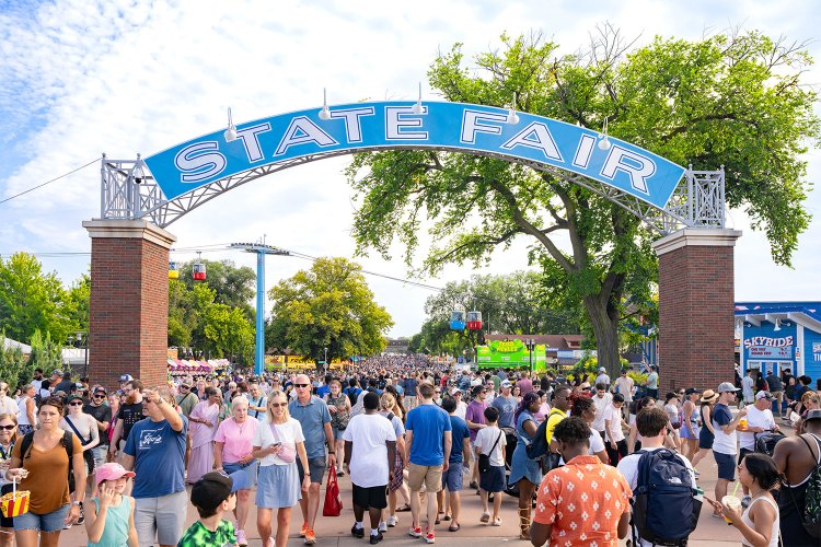 A crowd of people at the Minnesota State Fair on August 24, 2024