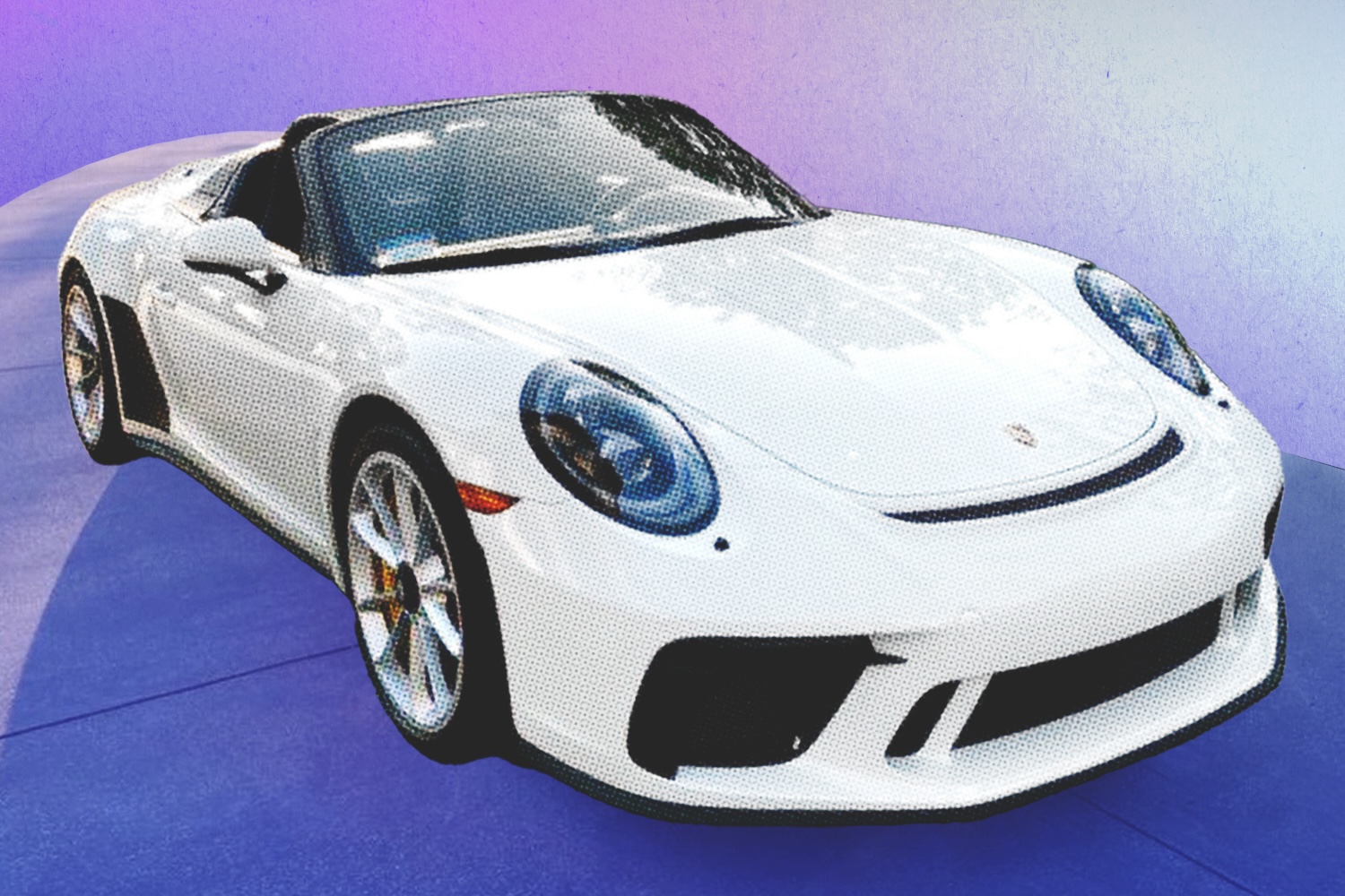 The white 2019 Porsche 911 Speedster owner by Robert Herjavec