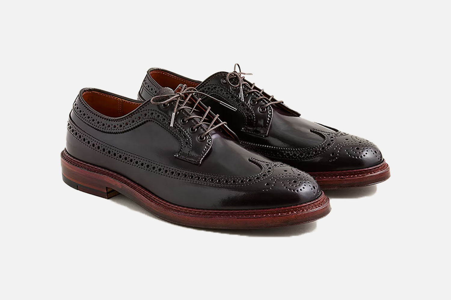 Alden for J.Crew Cordovan Longwing Bluchers