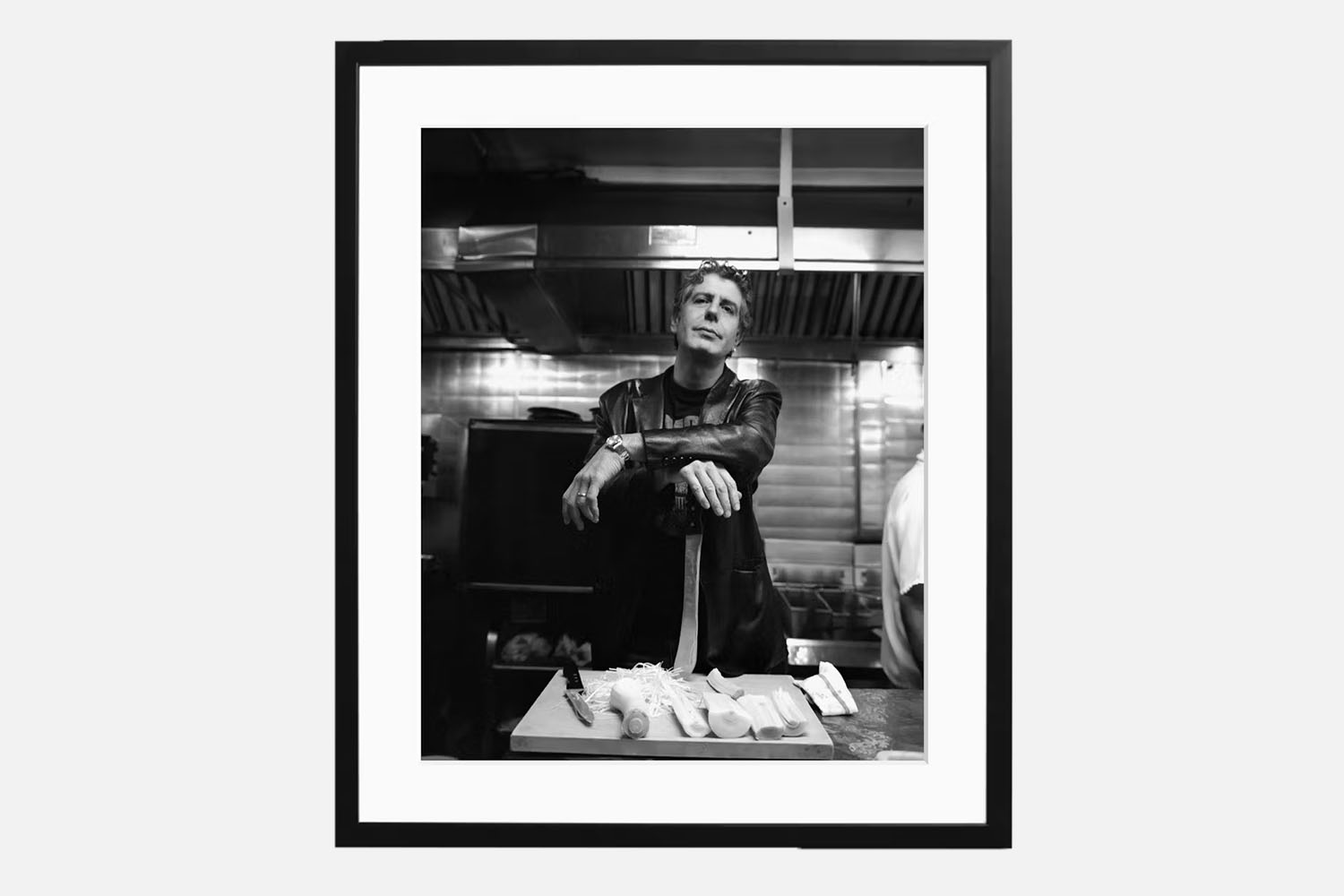 Sonic Editions Anthony Bourdain in the Kitchen Framed Print