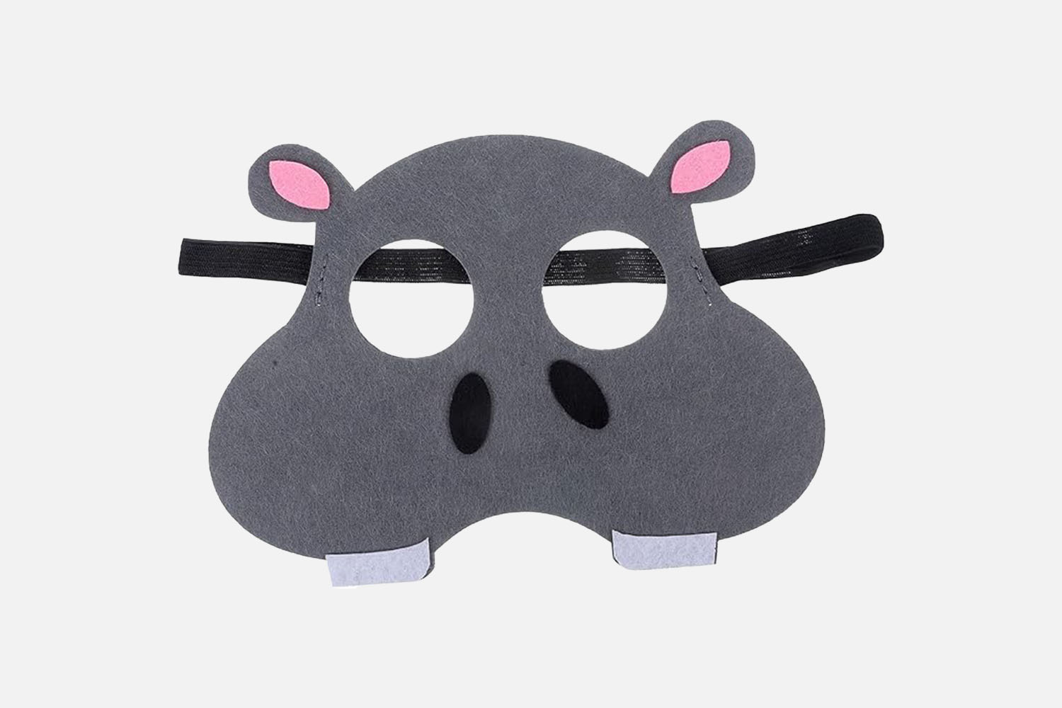 LOGOFUN Cartoon Animal Half Face Hippo Mask