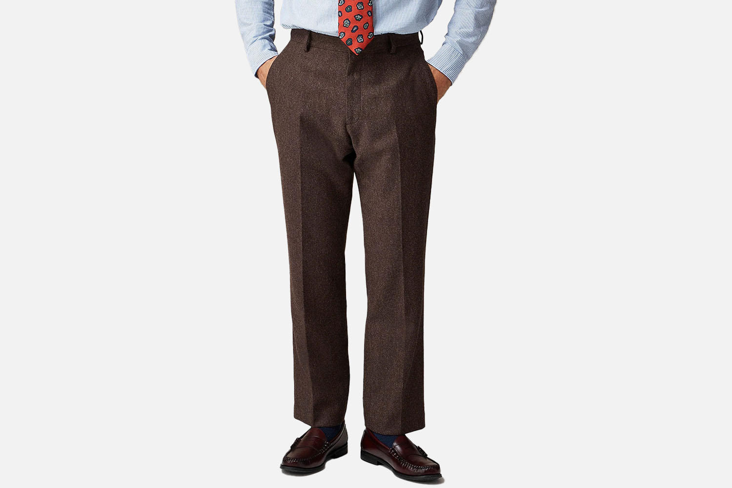 J.Crew Kenmare Relaxed-Fit Suit Pant in English Cotton-Wool Blend