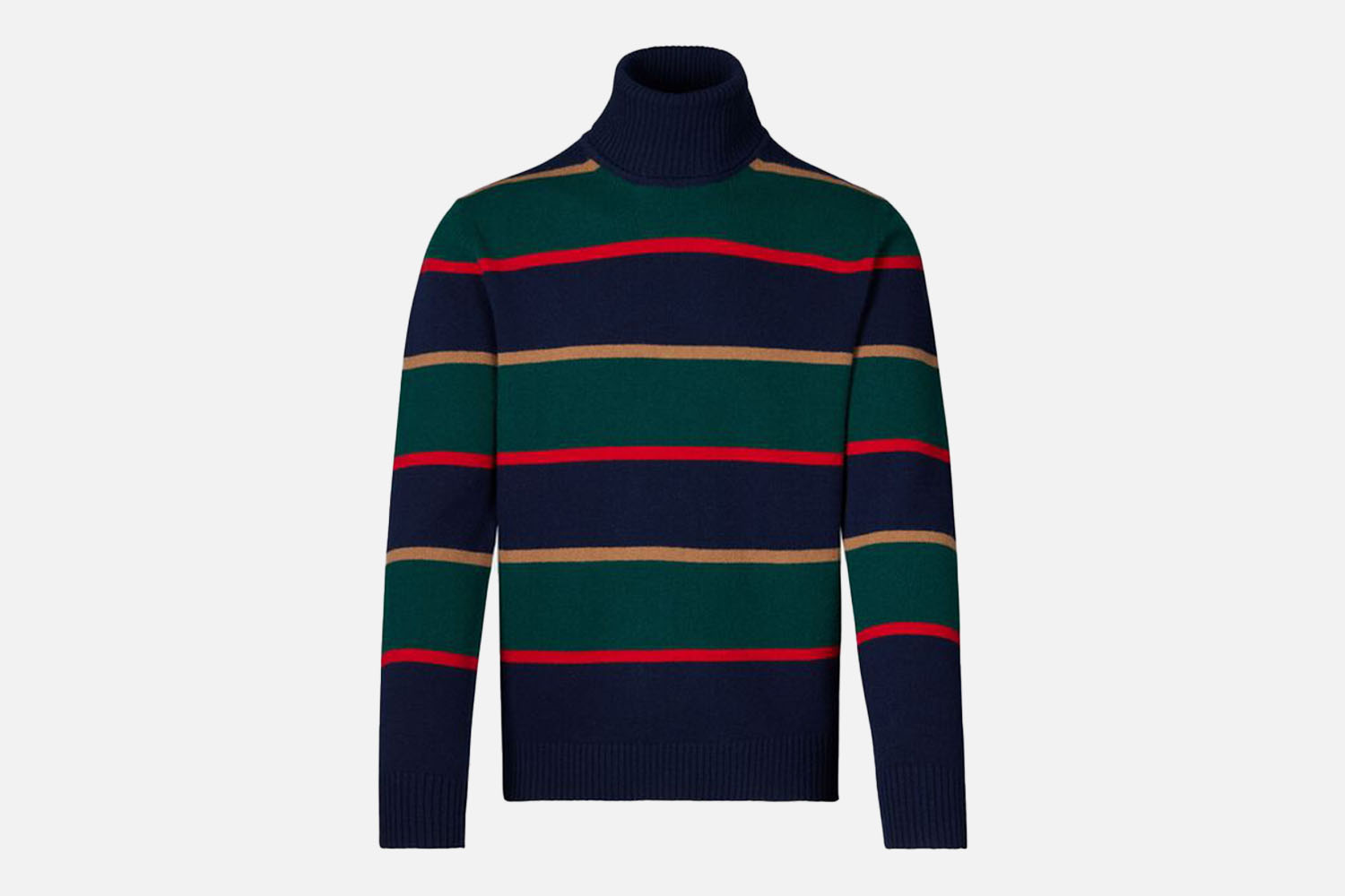 Paul Stuart Wool Regimental Stripe Turtleneck