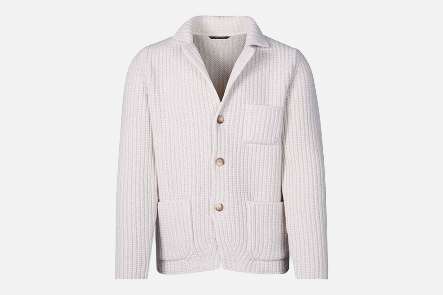 Paul Stuart Ribbed Sweater Jacket