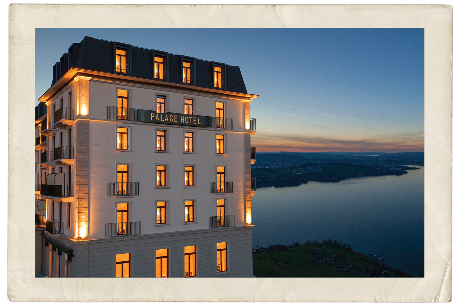 A view of the Palace Hotel at the Bürgenstock Resort.