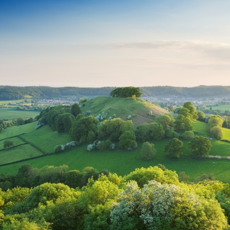 Aerial view of the Costwolds