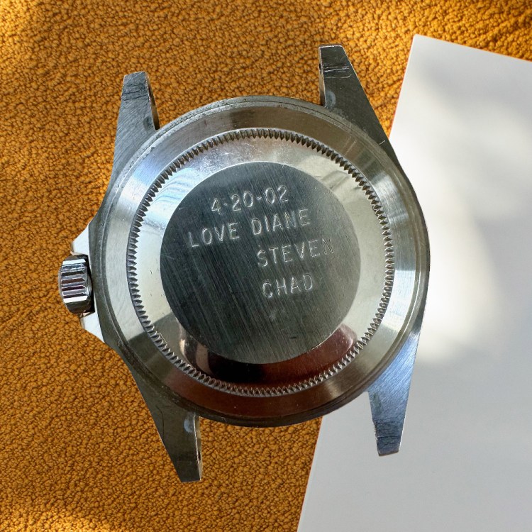 An engraved watch owned by the writer Oren Hartov