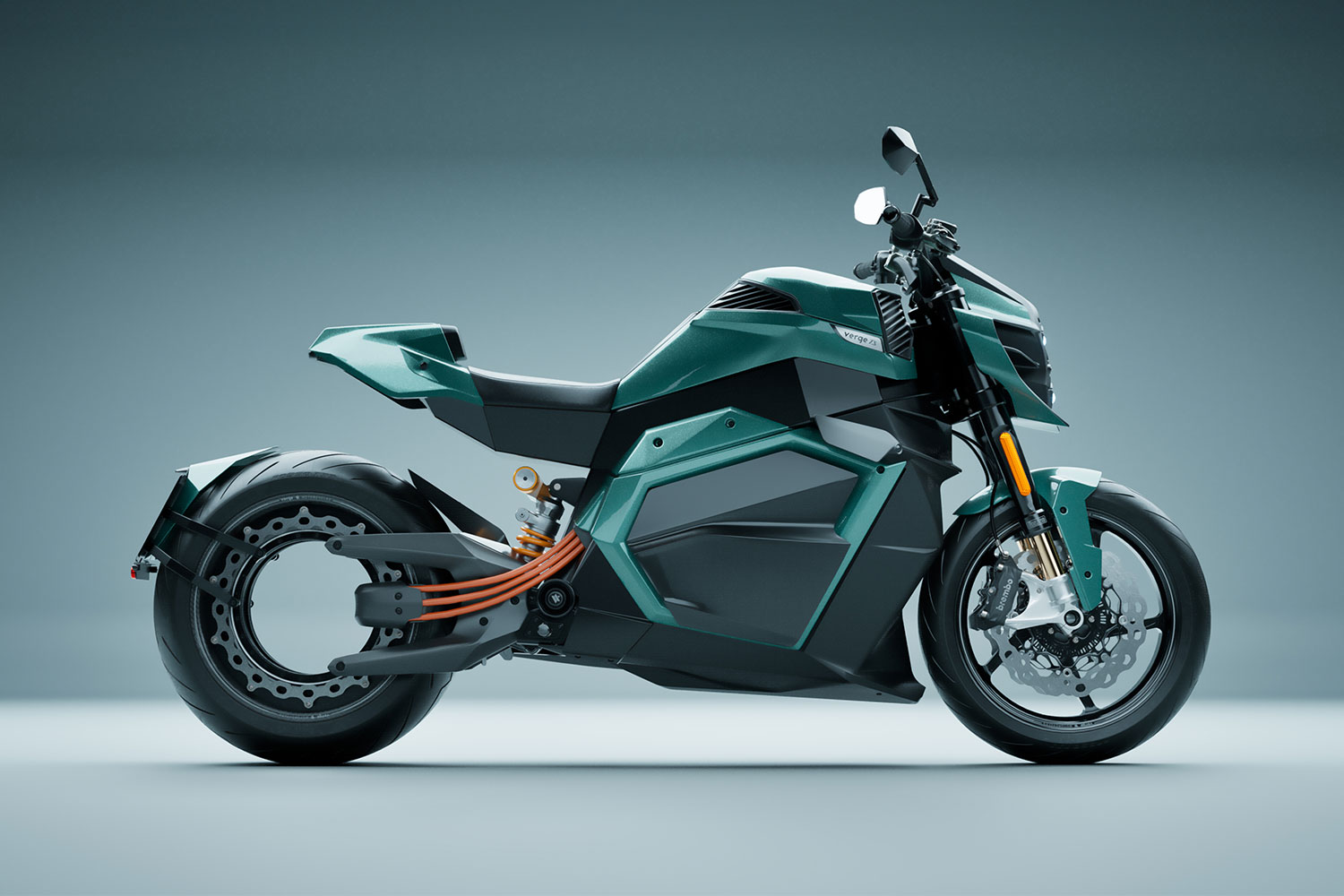 The Verge TS Ultra electric motorcycle, which offers up to 233 miles of range.