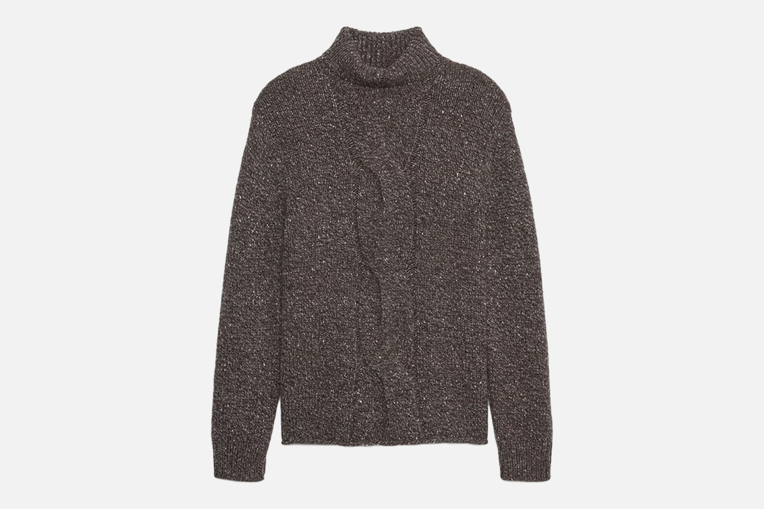 Banana Republic Merino-Cashmere Cable-Knit Turtleneck Sweater