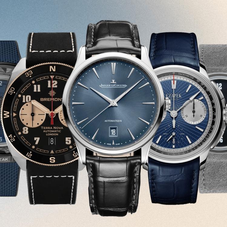 Ulysse Nardin Freak One Navy Blue; Bremont Terra Nova Chronograph Jimmy Chin; Jaeger-LeCoultre Master Ultra Thin Date; Czapek Faubourg de Cracovie 'Crossroads' Chronograph; Paulin Model D/E