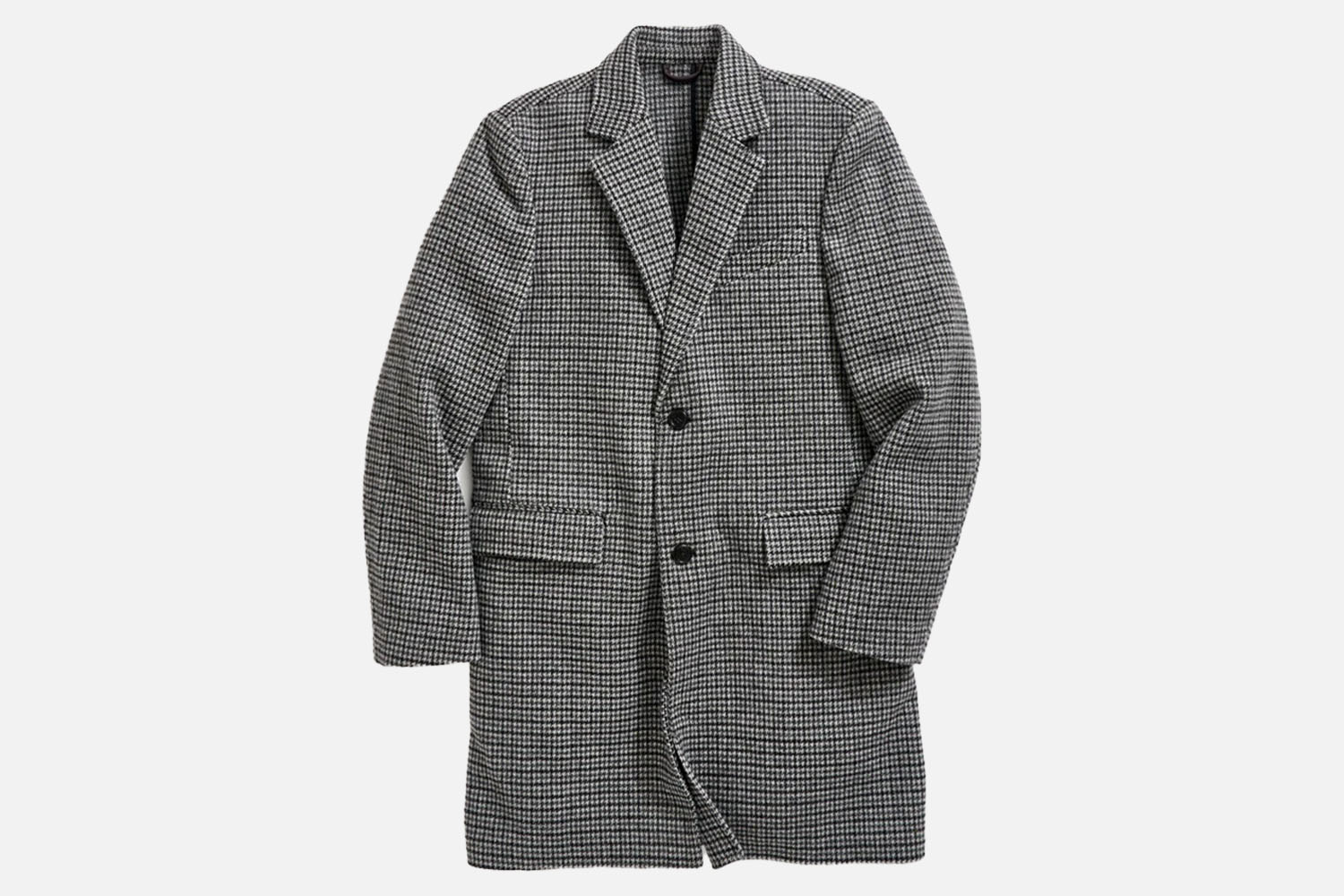 Billy Reid Brushed Houndstooth Hendrik Overcoat