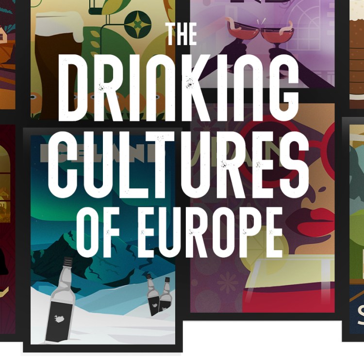 The drinking cultures of Europe illustration