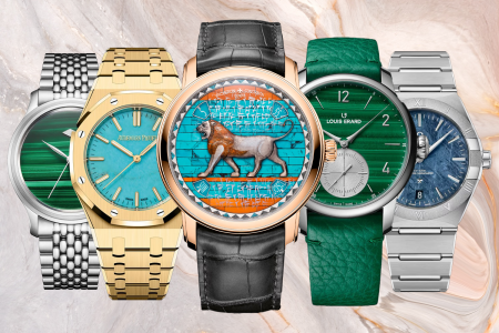 Impossible Watch Company Time-Only; Audemars Piguet Royal Oak Selfwinding; Vacheron Constantin Tribute to Great Civilizations - Lion de Darius; Louis Erard Petite Second Malachite; Omega Constellation 41mm