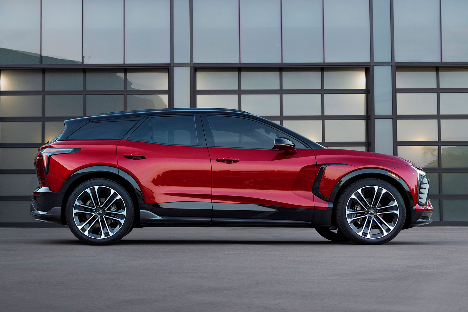 The Chevrolet Blazer EV SS model in red