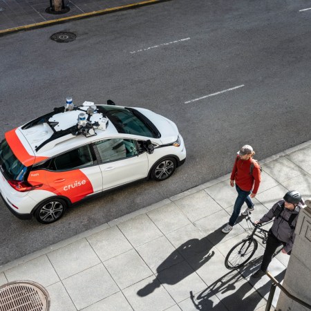 Cruise vehicle on a street