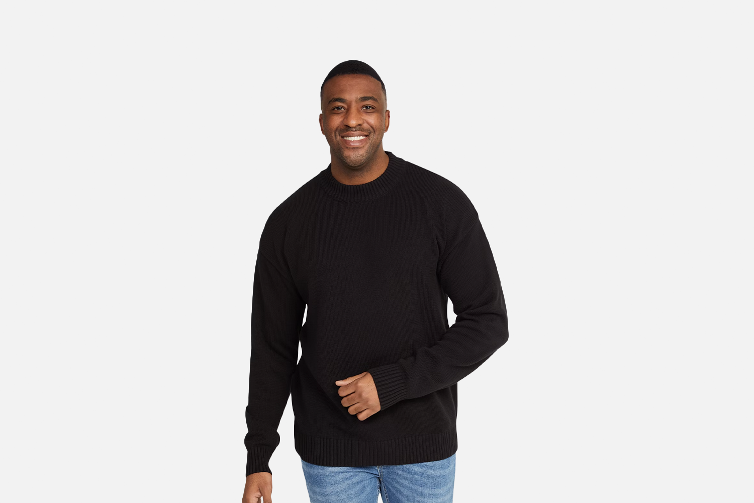 Johnny Bigg Black Trawler Crew Sweater