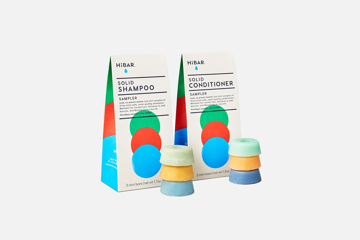 HiBar Solid Shampoo and Conditioner Sampler Set