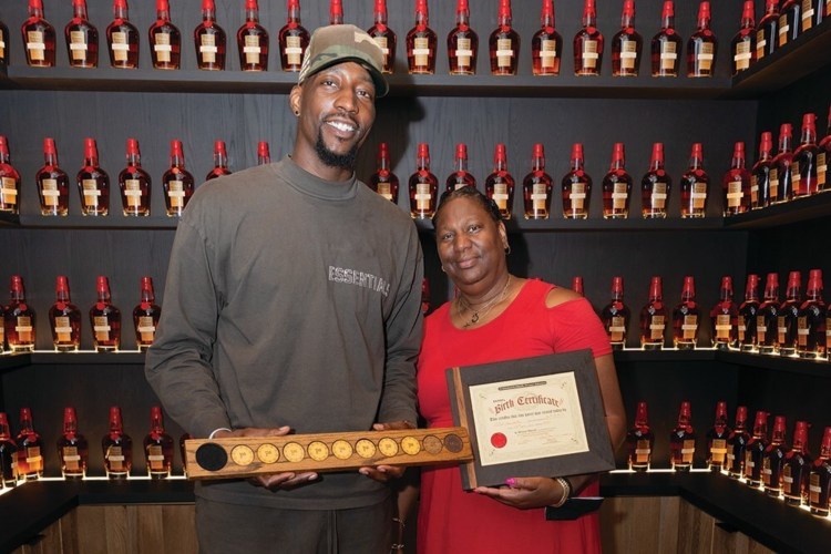 Marilyn Blout and Bam Adebayo at Maker's Mark Distillery