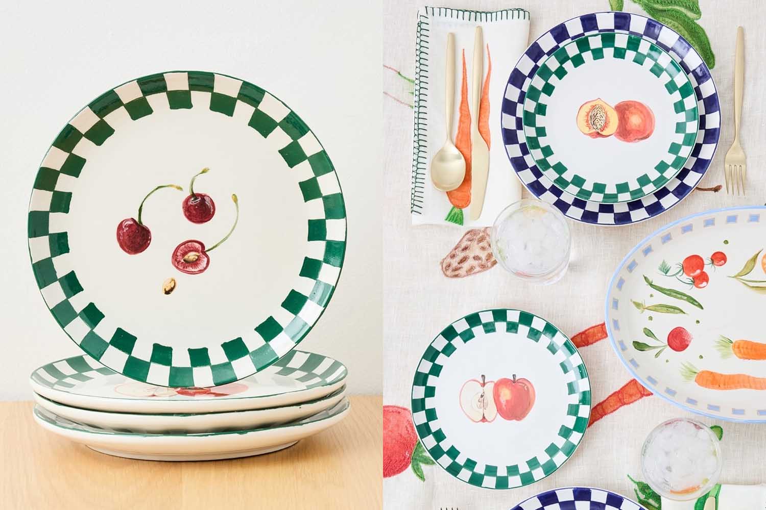 Misette Hand-Painted Salad Plates