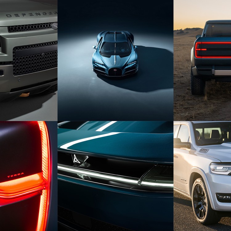 Photos of the cars, trucks and SUVs we're most excited to drive in 2025, including models from Jaguar Land Rover, Bugatti, Scout Motors, Dodge and Ram