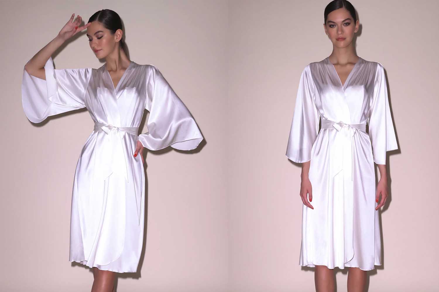 Fleur du Mal Midi Angel Sleeve Robe