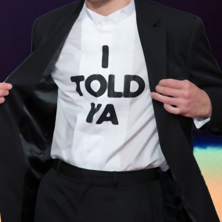 The "I TOLD YA" shirt from "Challengers," from designer Jonathan Anderson of Loewe