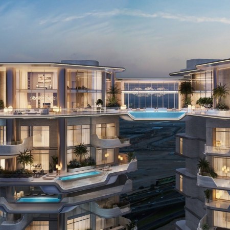 Luxury towers with sky pool