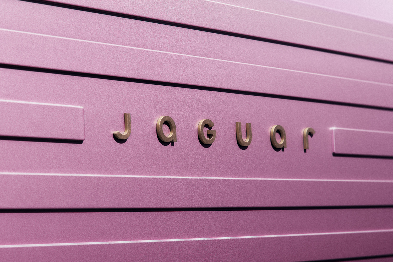 Jaguar's new logo, using a sans serif font, on the Type 00 concept car