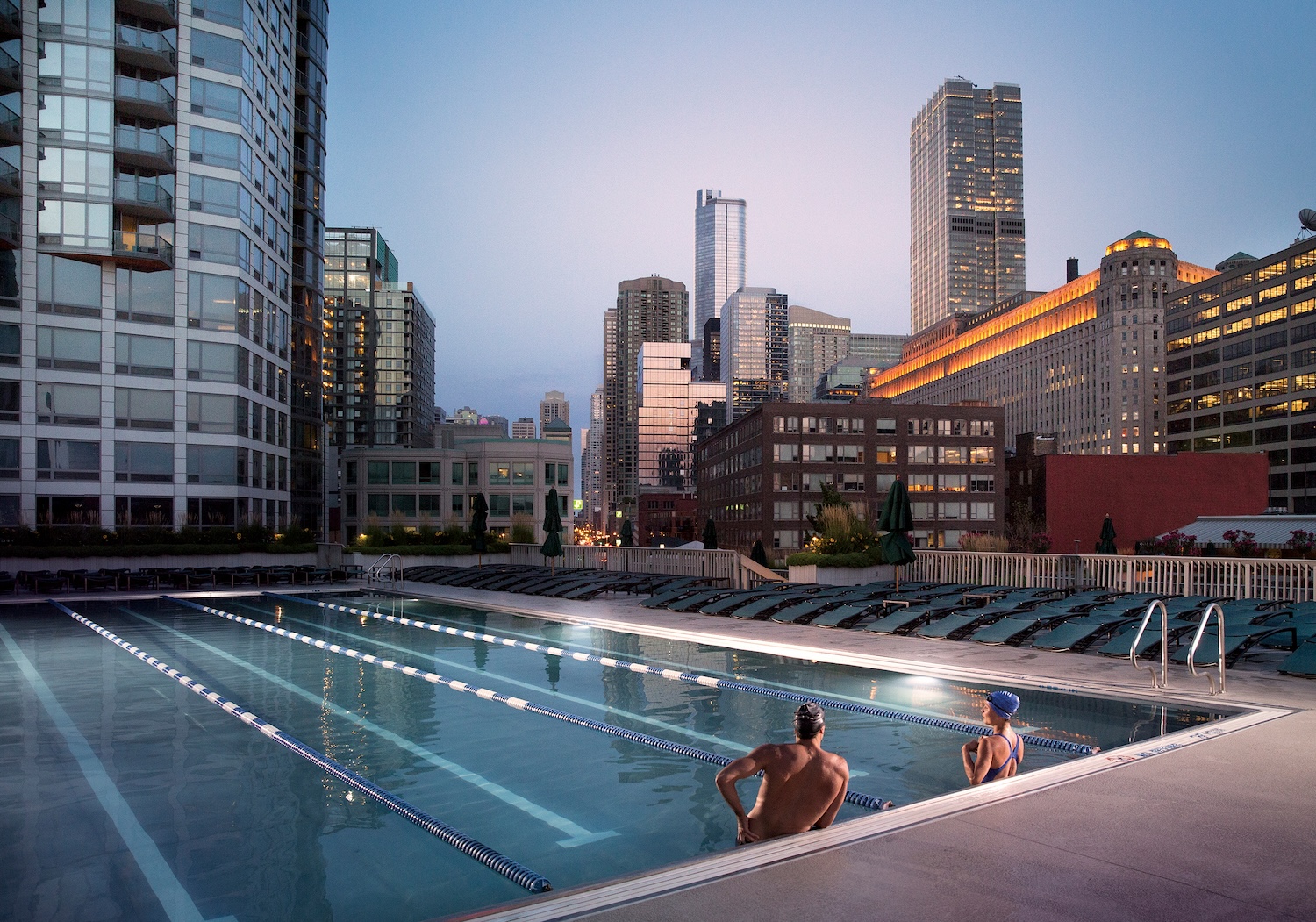 North Outdoor Pool at East Bank Club