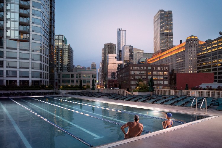 North Outdoor Pool at East Bank Club