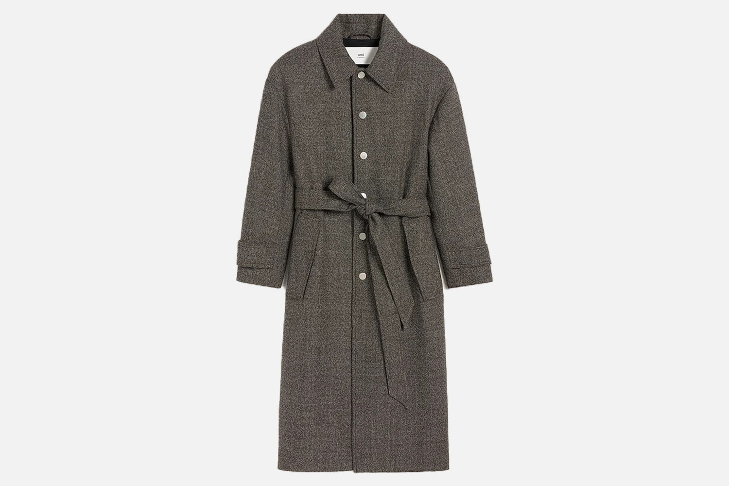 Ami Paris Belted Wool Coat