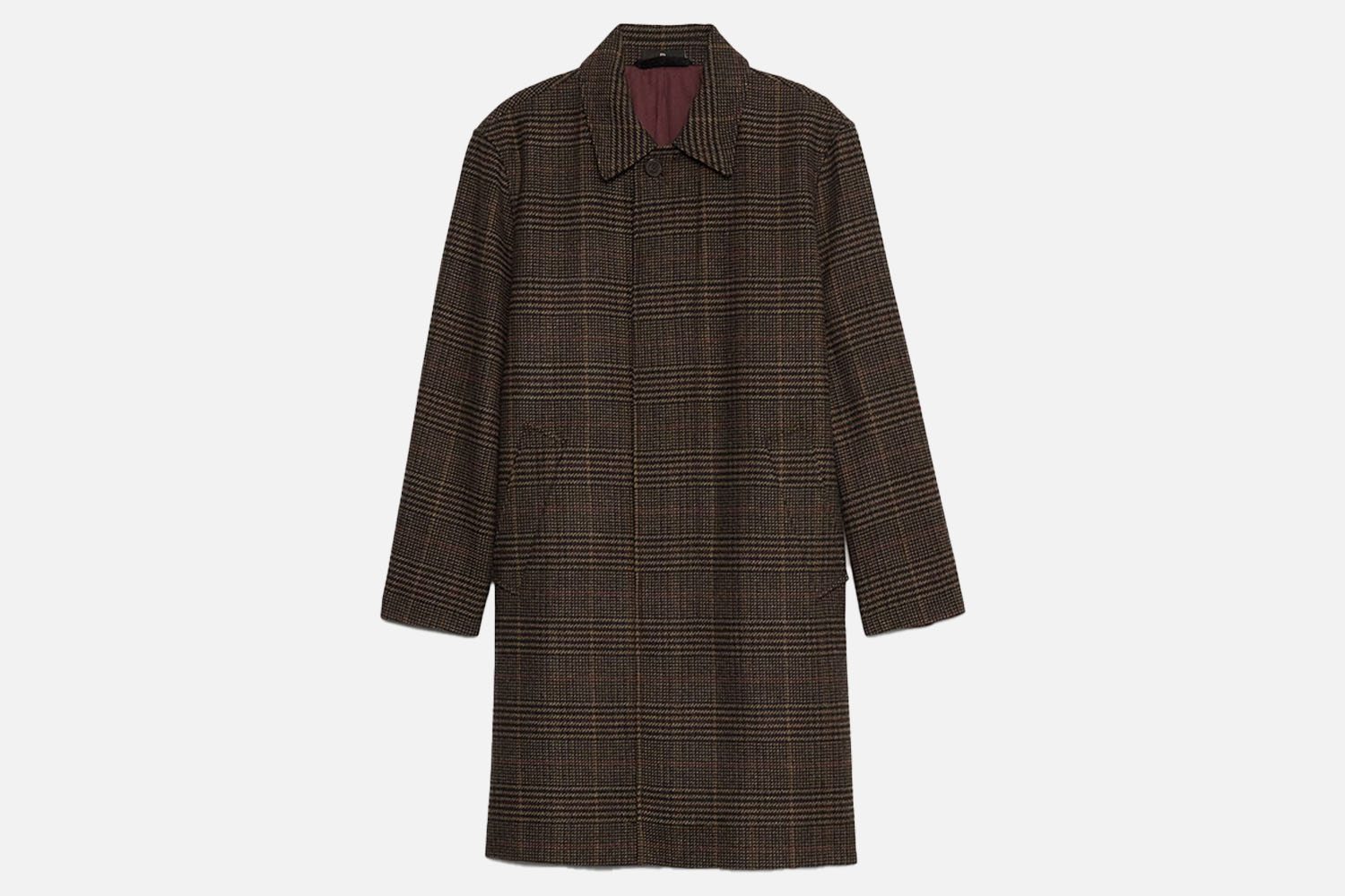 Banana Republic Italian Plaid Car Coat