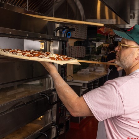 Chef Daniel Holzman of Danny Boy's Pizza, one of the Los Angeles pizza joints that helped out during the recent wildfires